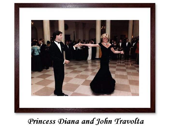 Lady Diana Jand ohn Travolta Framed Print